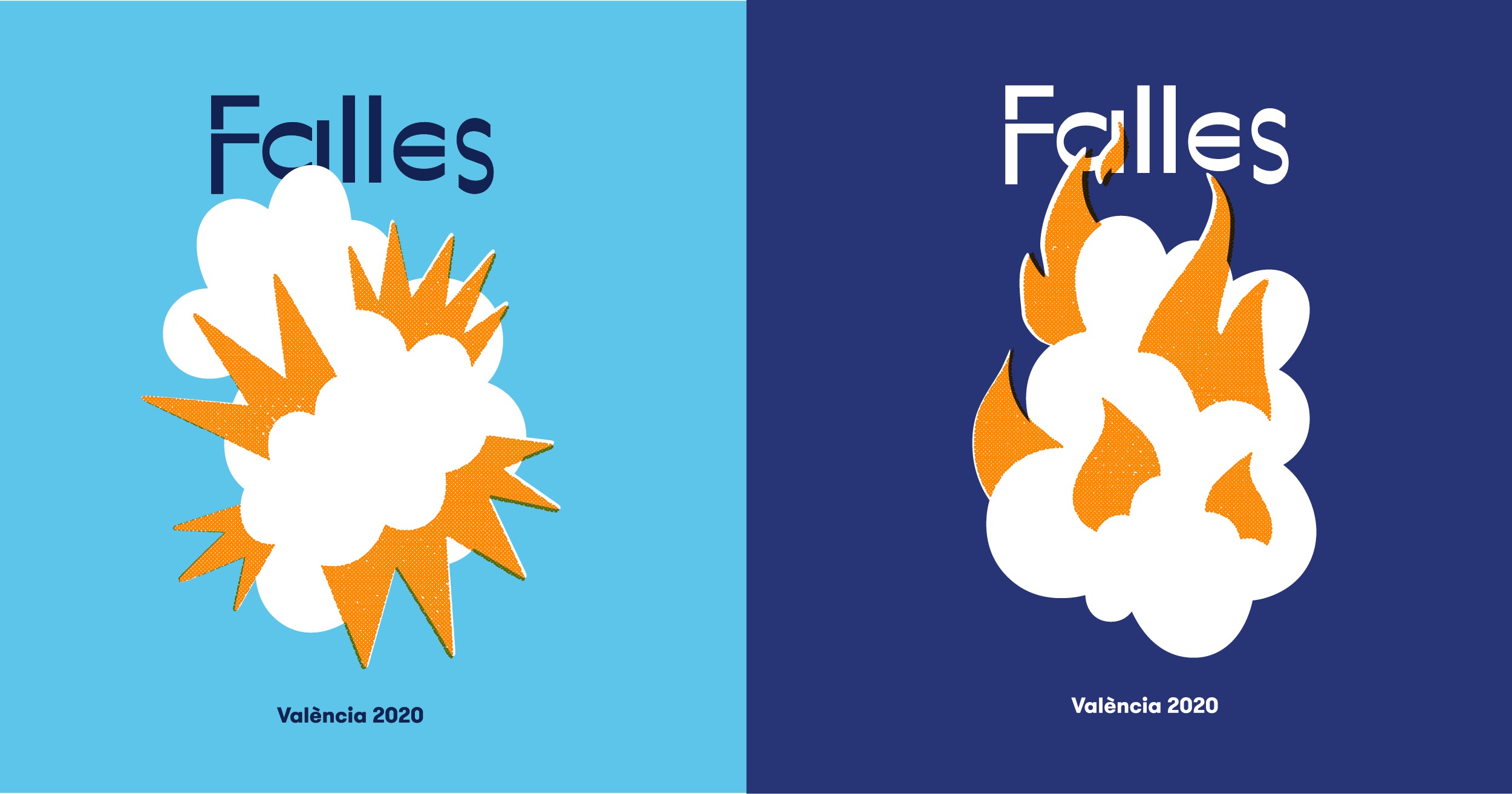 La mascletà y la Cremà protagonizan la imagen gráfica de las Fallas 2020 diseñada por Dídac Ballester