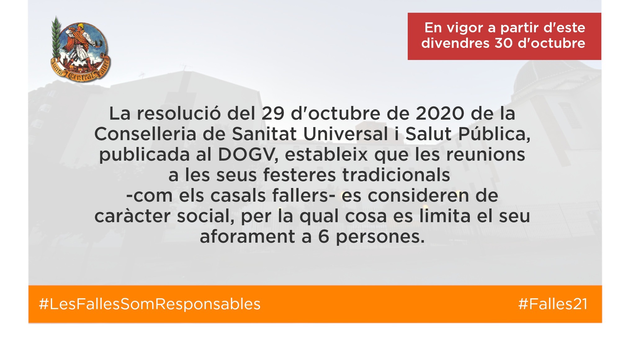 Normas para la organización y desarrollo de actividades y reuniones del movimiento vecinal, asociaciones festeras, culturales y otras entidades asociativas