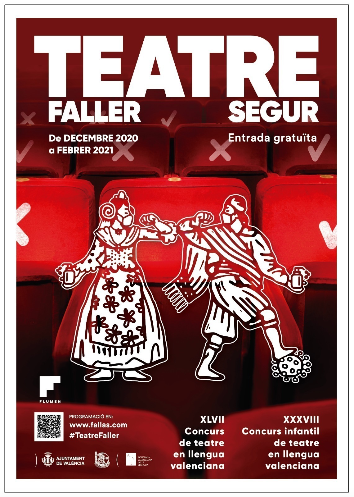 Calendari actuacions concurs de Teatre Faller 2020-2021 de Junta Central Fallera