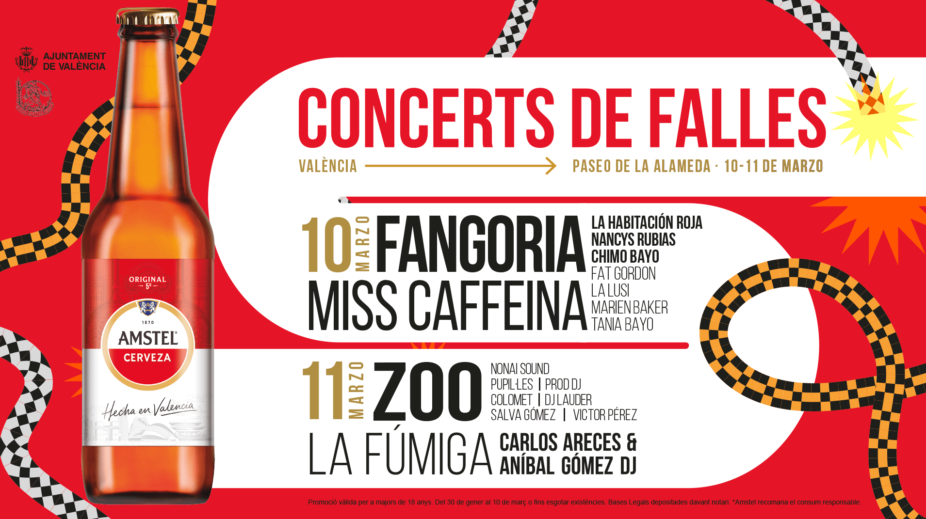 El Ayuntamiento sorteará el 24 de febrero 5.000 entradas gratuitas para los conciertos de Fallas en el paseo de la Alameda