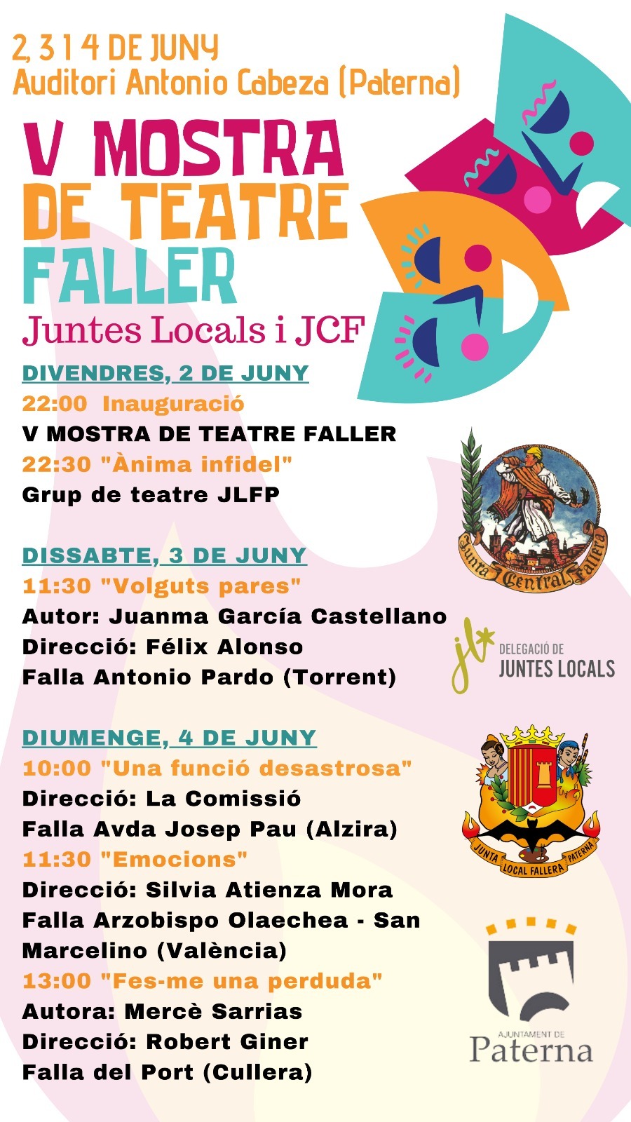 Paterna acoge este fin de semana la V Mostra de Teatre Faller de la Comunitat Valenciana